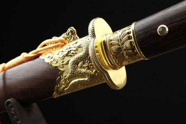 Hand forged Kangxi war knife made of patterned steel - Image 3