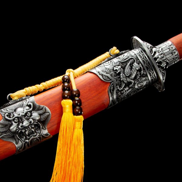 Longquan hand forged high manganese steel Dragon Tiger Oxtail Knife Tang Heng Dao has not been edged. - Image 2