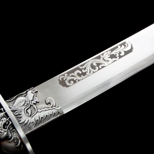 Longquan hand forged high manganese steel Dragon Tiger Oxtail Knife Tang Heng Dao has not been edged. - Image 3