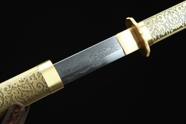 Longquan sword pattern steel integrated self-defense Tang horizontal knife - Image 4