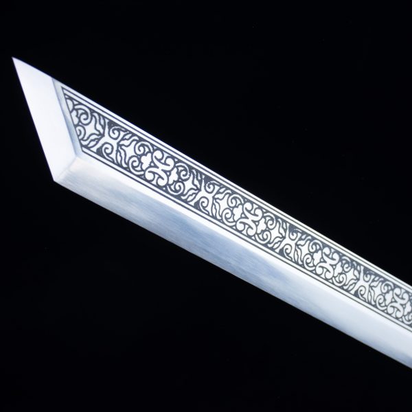 Longquan hand forged high manganese steel Dragon Tiger Oxtail Knife Tang Heng Dao has not been edged. - Image 2