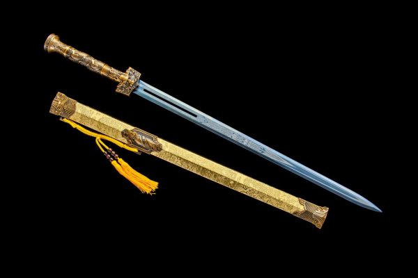 Hollow Spring and Autumn Han Sword, Qin King's Six sided Two handed Sword - Image 4