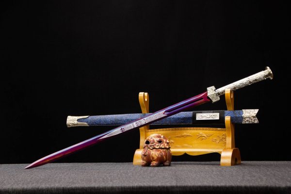 High manganese steel baked purple Spring and Autumn Han sword Qin King sword