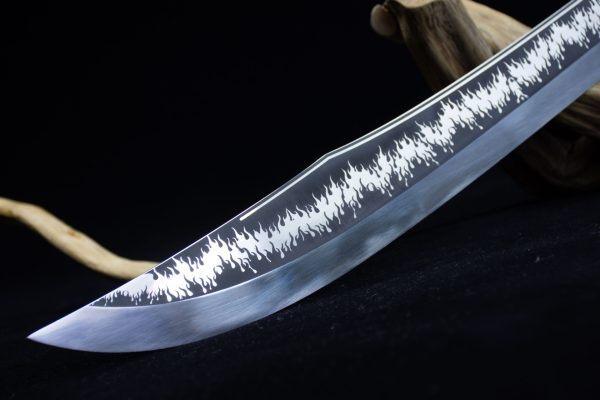 Red Lotus Craft Hand Forged Bull Tail Knife - Image 6