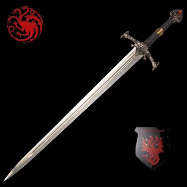 Game of Thrones: Black Fire Sword Dragon Family Conqueror, King Aegon, Sword Weapon Unfinished