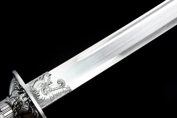 Longquan city sword hand forged high manganese steel self-defense embroidery spring dragon tiger knife - Image 9