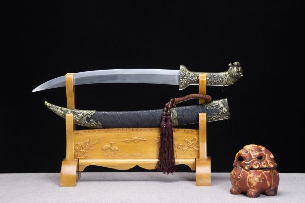 Longquan swords, hand-forged Mongolian scimitars, tiger striped knives