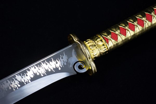 Red Lotus Craft Hand Forged Bull Tail Knife - Image 3