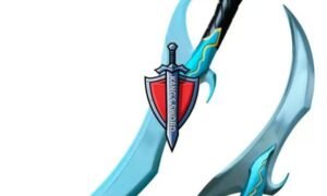 solo leveling baruka's dagger, 1:1 full size metal replica, wind element sr weapon, cosplay & collectible dagger