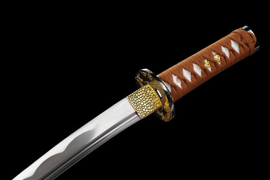12 inch medium carbon steel samurai sword [golden crow]
