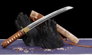 12 inch medium carbon steel samurai sword [golden crow]
