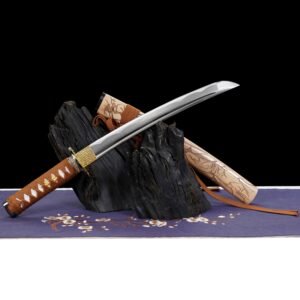 12 inch medium carbon steel samurai sword [golden crow]