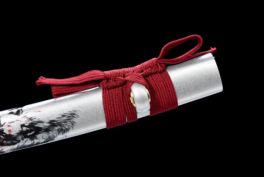 "blood feather wolf" 12 inch carbon steel wakizashi (non sharpened)