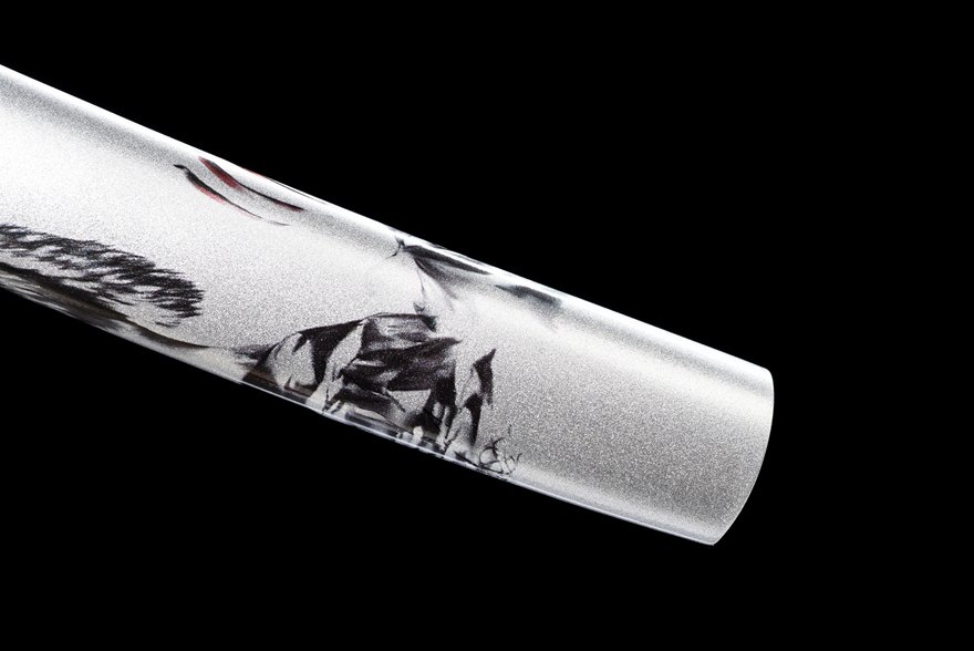 "blood feather wolf" 12 inch carbon steel wakizashi (non sharpened)