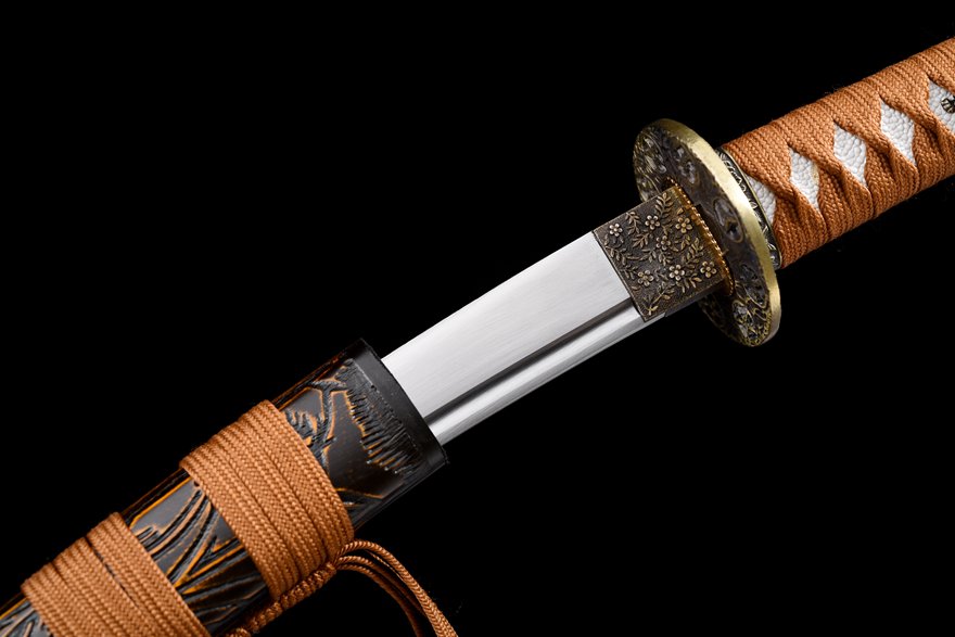 "prosperity blessing" 12 inch carbon steel dragon wakizashi (non sharpened)