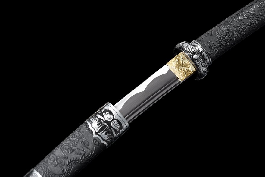 "the wanderer" 20 inch dragon engraved katana (non sharpened)