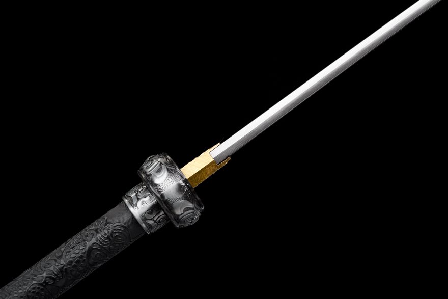 "the wanderer" 20 inch dragon engraved katana (non sharpened)