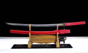 "scarlet fury" red katana (non sharpened)