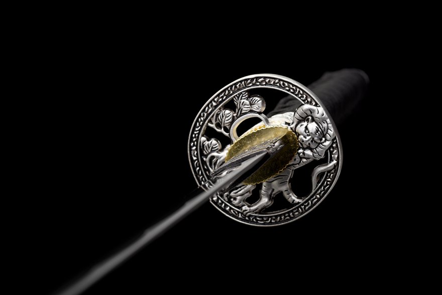 "white tiger" blue sheath katana (non sharpened)