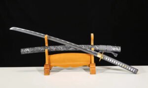 "dragon wyrm" patterned katana (non sharpened)