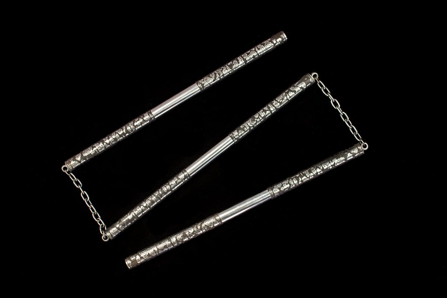 "dragon pattern three section staff" traditional martial arts weapon (non sharpened)