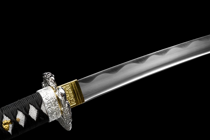 "silver dragon warrior" katana (non sharpened)