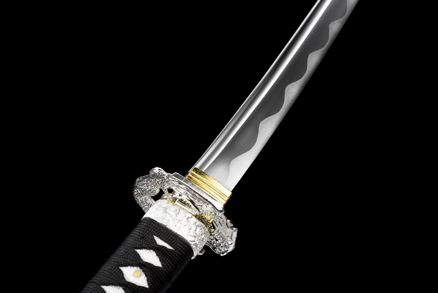 "silver dragon warrior" katana (non sharpened)