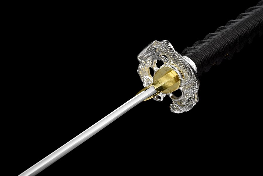 "silver dragon warrior" katana (non sharpened)