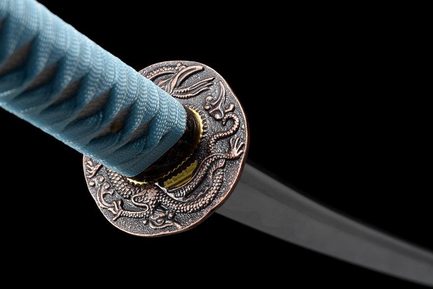 "blue dragon warrior" katana (non sharpened)