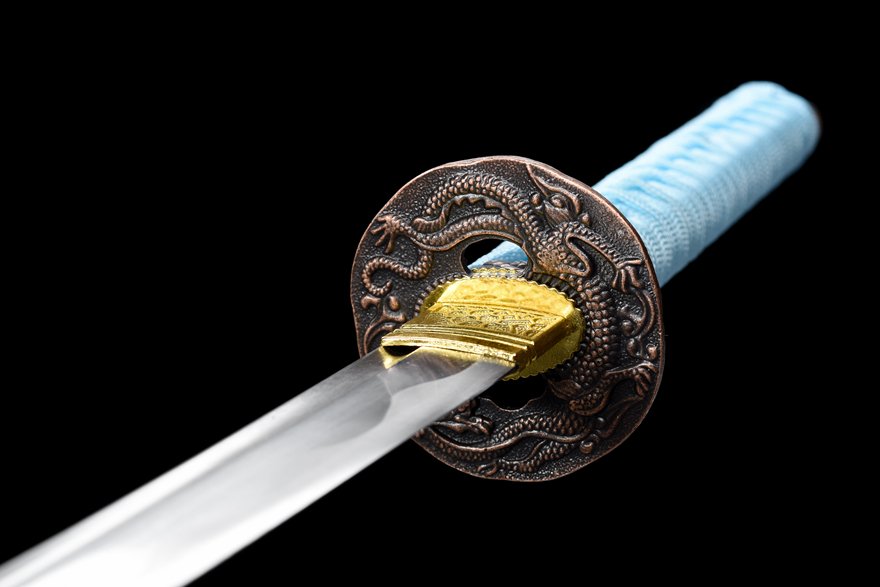 "blue dragon warrior" katana (non sharpened)