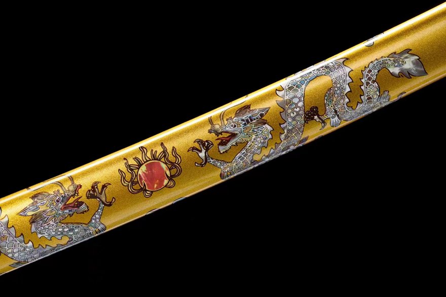 "golden dragon" katana (non sharpened)