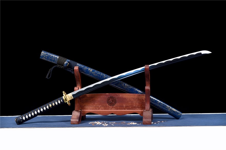 "two tone golden dragon performance katana" (non sharpened)