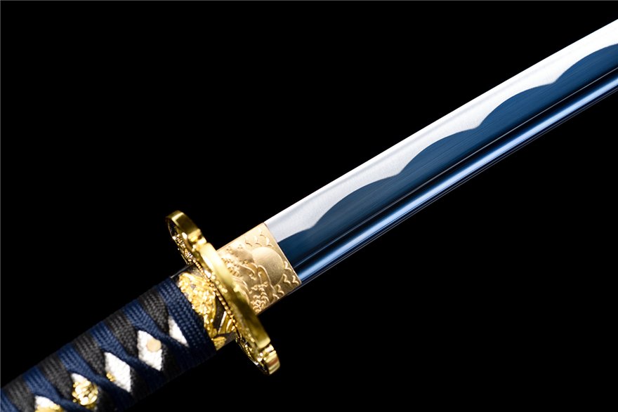 "two tone golden dragon performance katana" (non sharpened)