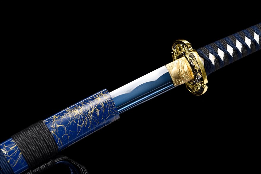 "two tone golden dragon performance katana" (non sharpened)