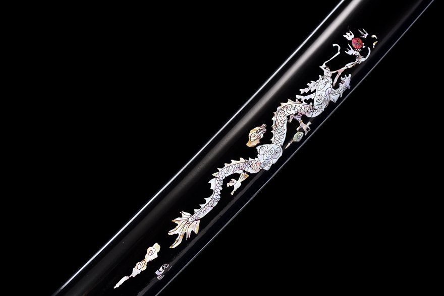 "dragon rising from the clouds katana" (non sharpened)