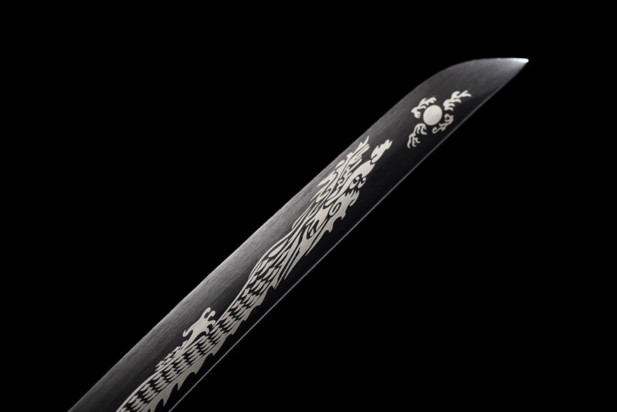 "dragon rising from the clouds katana" (non sharpened)