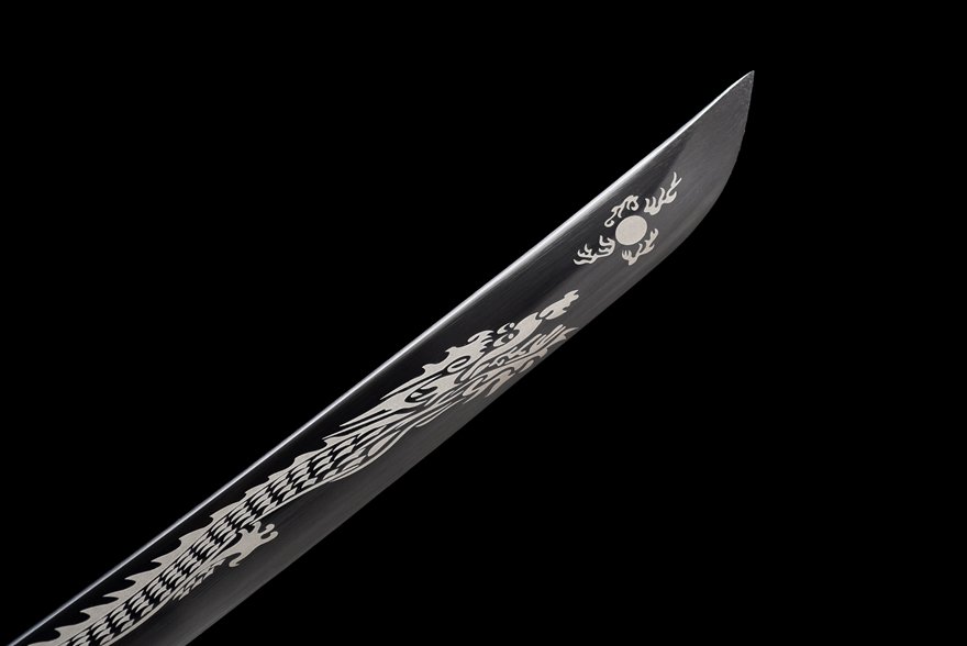 "dragon rising from the clouds katana" (non sharpened)