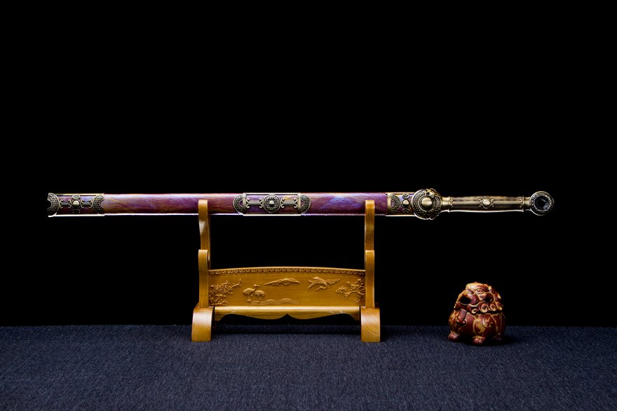 "Loulan Ancient Sword" (Non-Sharpened) Longquan sword handmade Damascus steel battle ready