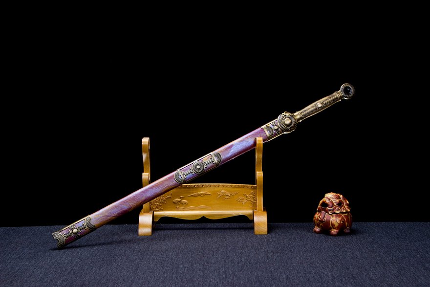 "Loulan Ancient Sword" (Non-Sharpened) Longquan sword handmade Damascus steel battle ready