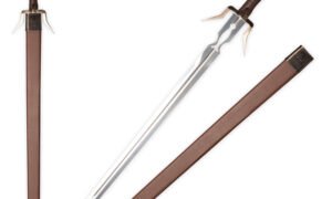 the witcher 3 wild hunt ciri zireael silver sword, white wolf geralt's daughter ciriya 1:1 full size replica, unsharpened blade with sheath for cosplay collection