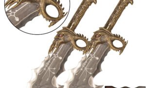 God of War Ragnarök Blades of Chaos Ruby Edition, Kratos fire chain blades