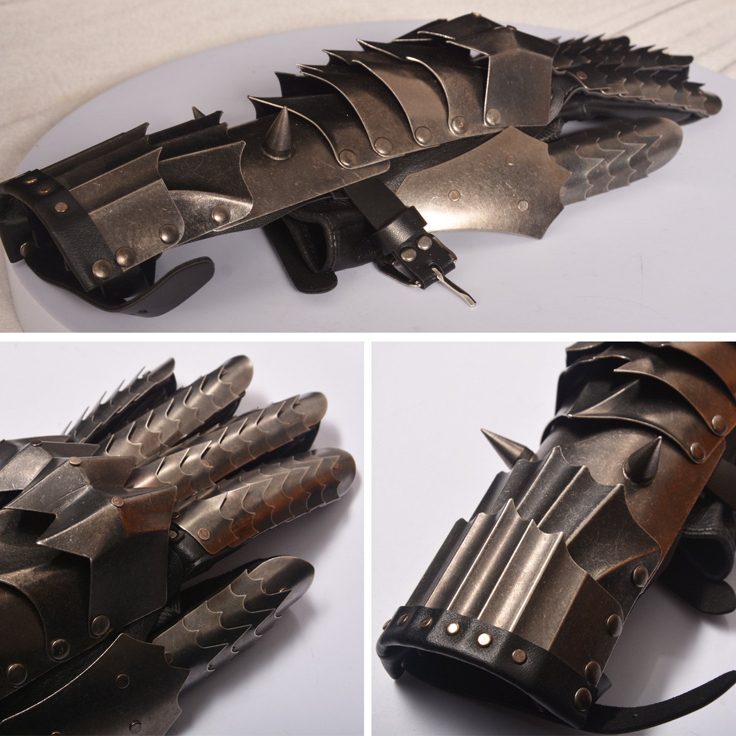 1:1 fully wearable Nazgûl Ringwraith steel gauntlets from The Lord of the Rings. auto draft