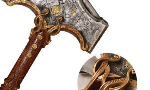1:1 full‑size replica of Thor’s legendary Mjölnir from God of War Ragnarök