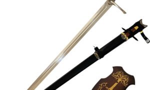 1:1 Aragorn Ranger Sword Replica, Medieval Fantasy Sword with Leather-Wrapped Hilt, Perfect for LOTR Fans