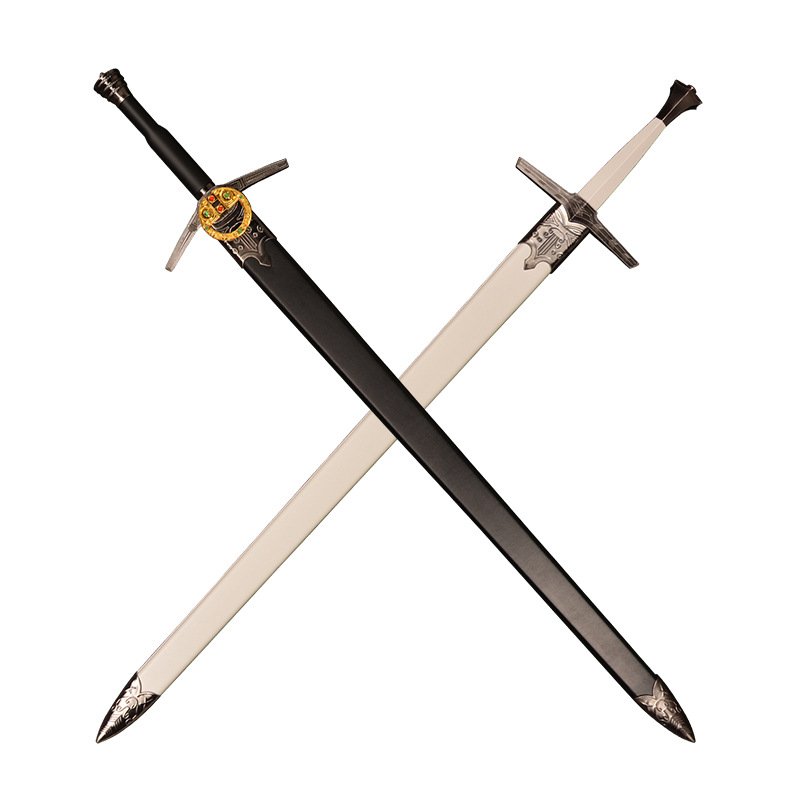 the witcher 3 wild hunt geralt of rivia steel sword, white wolf western style sword, 1:1 full size replica, unsharpened blade with sheath for cosplay collection the witcher 3 wild hunt geralt of rivia steel sword, white wolf western style sword, 1:1 full size replica, unsharpened blade with sheath for cosplay collection