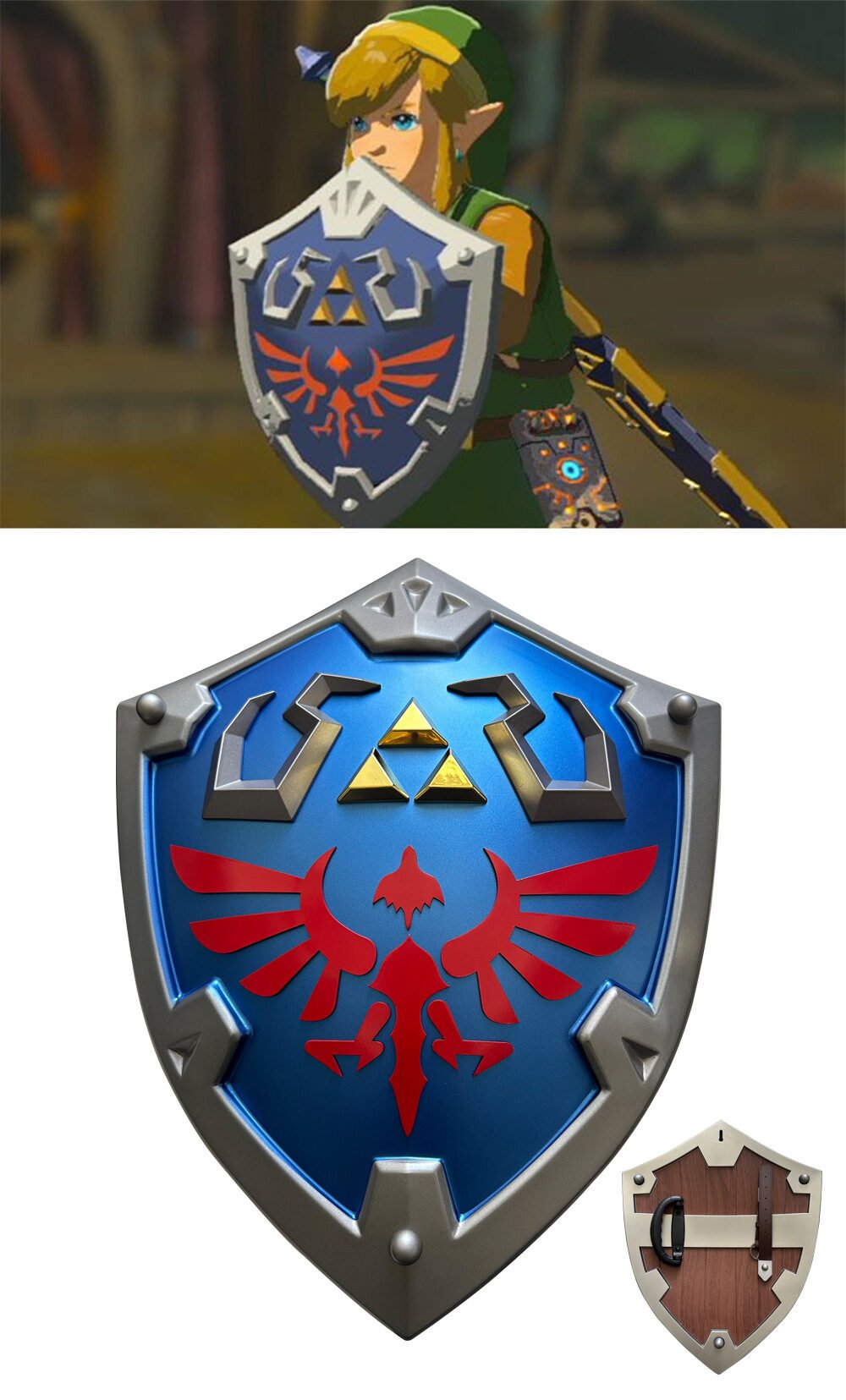 the legend of zelda: breath of the wild hylian shield 1:1 replica