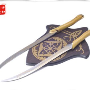 lord of the rings legolas elf prince twin swords 1:1 replica with plaque