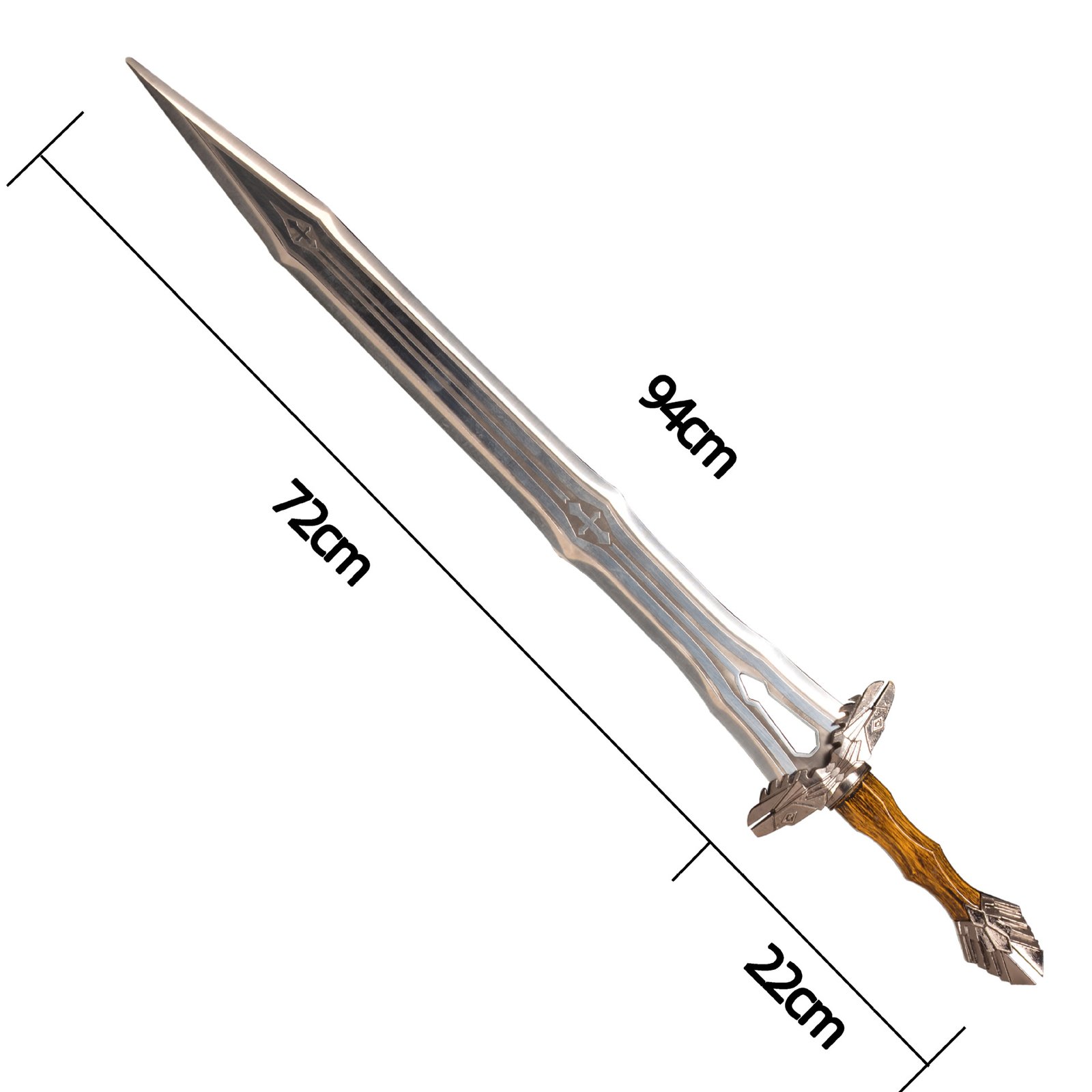 1:1 thorin oakenshield orcrist replica, medieval fantasy elven sword with runic inscriptions, perfect for hobbit fans