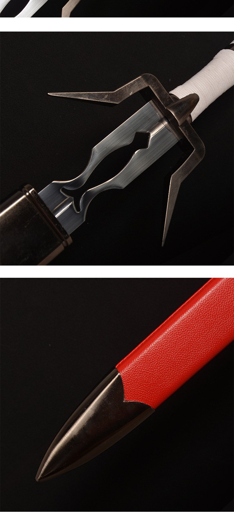 the witcher 3 wild hunt ciri zireael silver sword, white wolf geralt's daughter ciriya 1:1 full size replica, unsharpened blade with sheath for cosplay collection