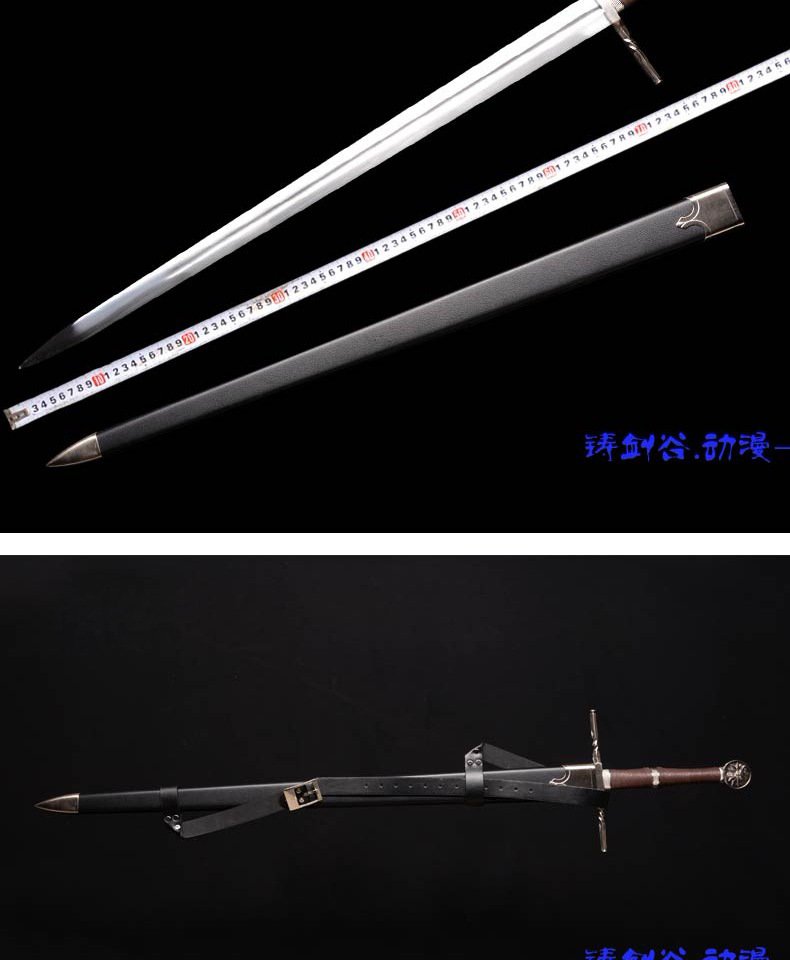 The Witcher 3 Wild Hunt Geralt Sword, Wolven Steel Sword, Silver Sword, Sword of Destiny, White Wolf Blade, Cosplay Prop, 1:1 Replica